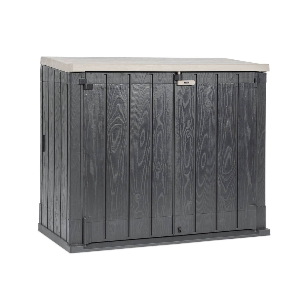 Black Weather Resistant Horizontal Storage Shed Cabinet I2103
