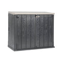 Black Weather Resistant Horizontal Storage Shed Cabinet I2103
