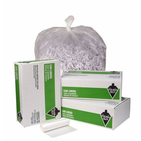 Recycled Can Liner, 12-16 gal, Clear, PK500 N49601