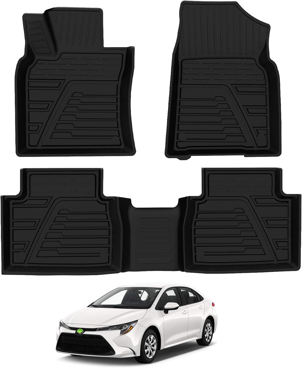 Black All Weather Floor Liners for Toyota Corolla Sedan N5257