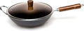 Carbon Steel Wok with Detachable Wooden Handle Q616