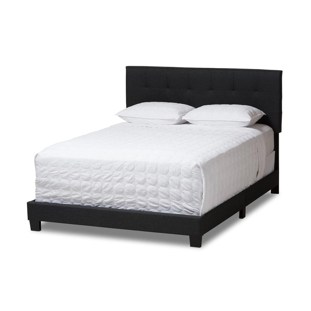 Charcoal Grey Full Low Profile Bed W98609