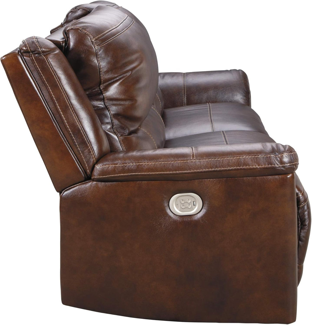 Mahogany Power Recliner with Adjustable Headrest P771