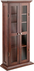 Antique Walnut Media Entertainment Console L353827
