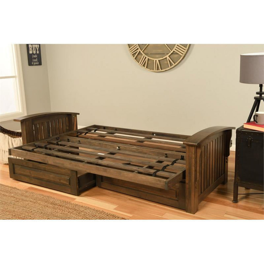 Queen-size Wood Storage Futon X614
