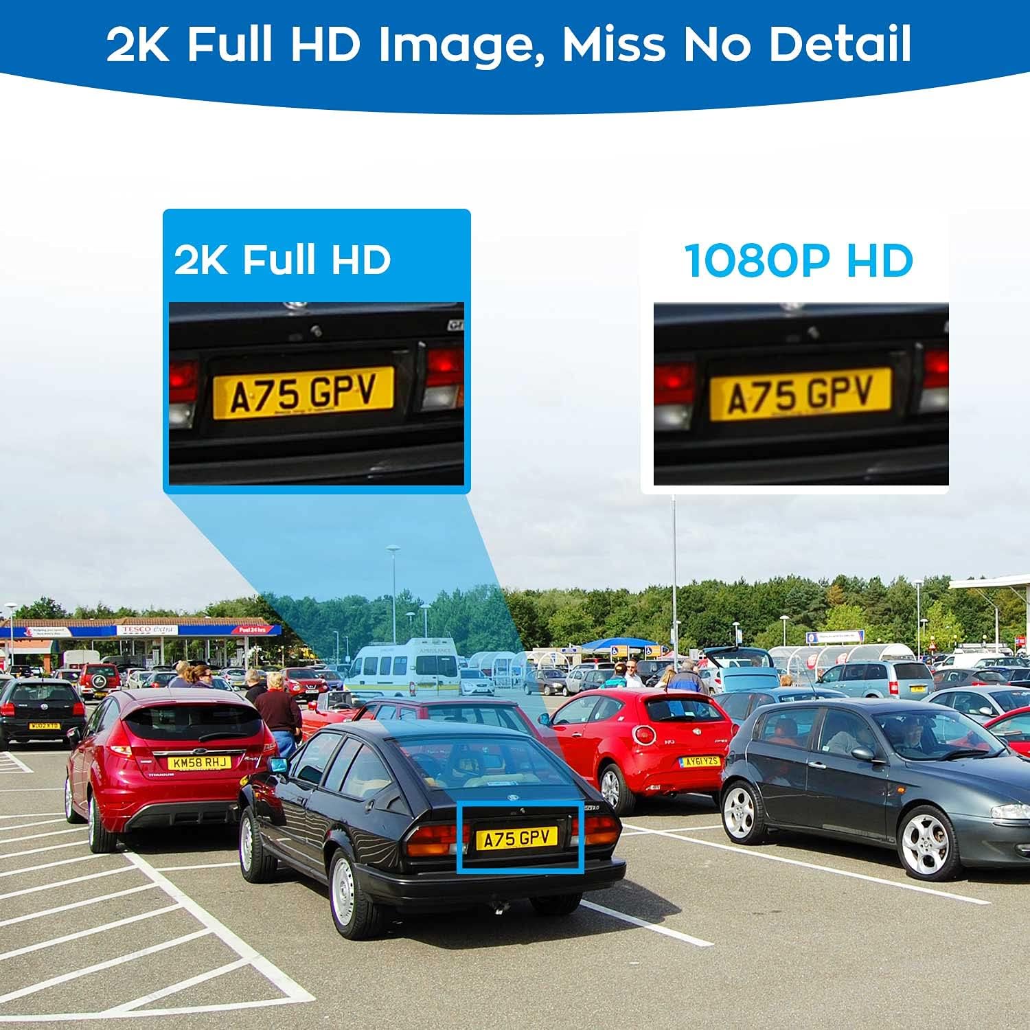 2K Wireless Security Camera with Night Vision (Pack of 2) W4605