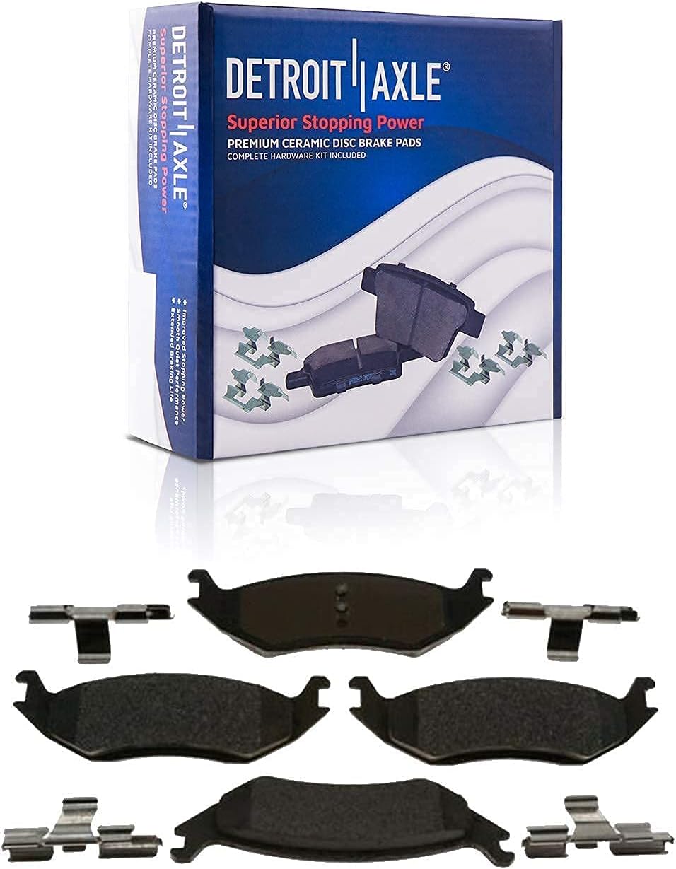 352mm 5-Lug Rear Disc Rotors Brake Pads 4pc Set U980048