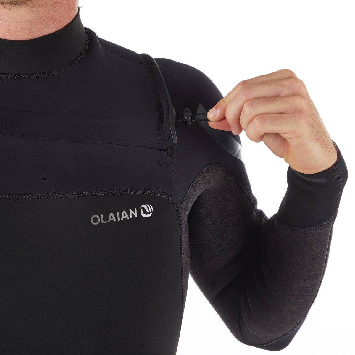 Black 4/3 mm Neoprene Surfing Wetsuit H861271