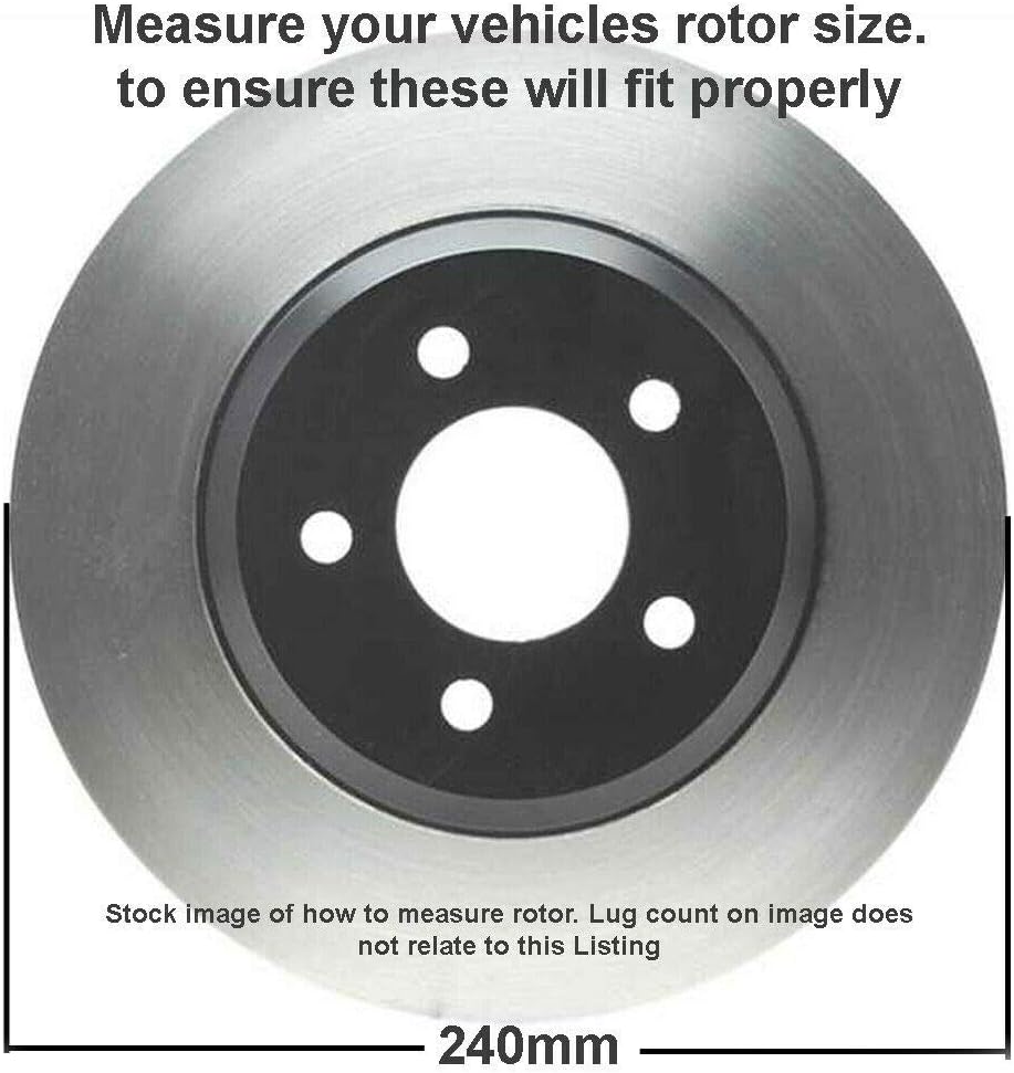 Front Drilled & Slotted Rotors + Brake Pads 6pc Set T977