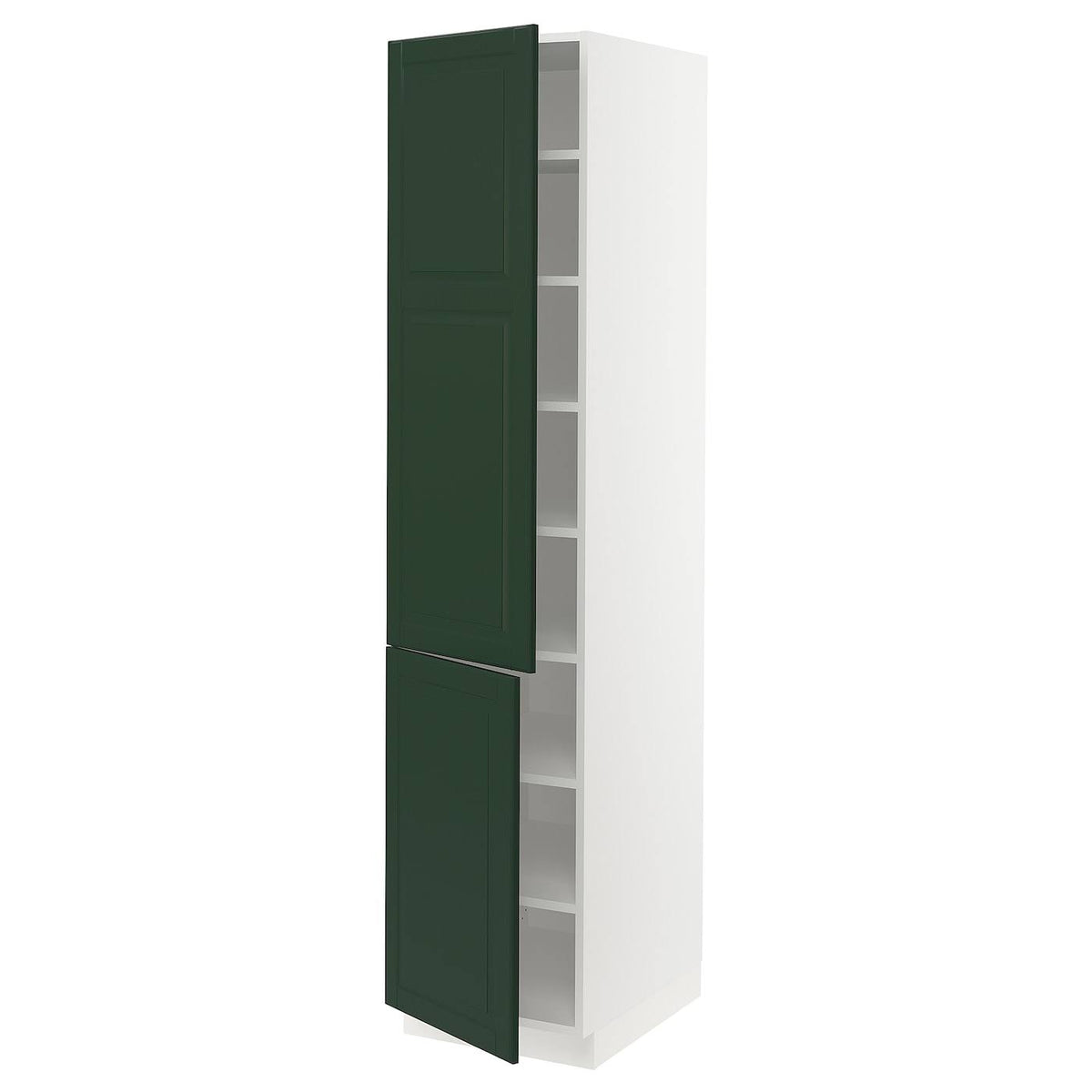 White High Cabinet with Shelves and 2 Doors Y35376
