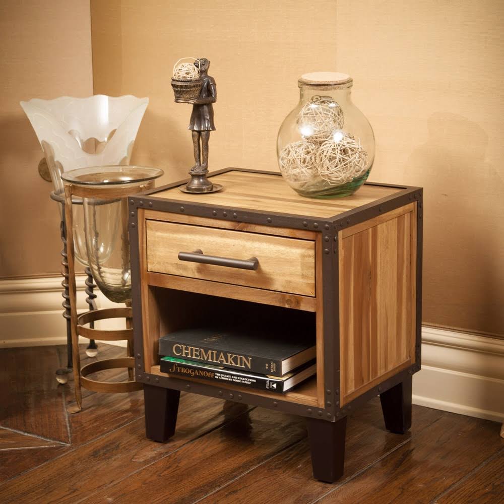 Acacia Wood End Table Natural F3166
