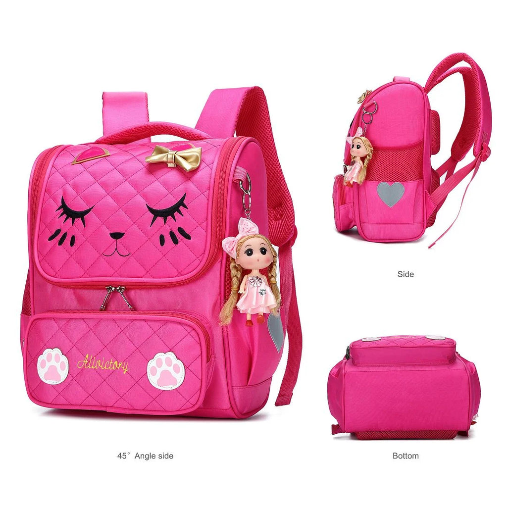 Rose Red Waterproof Kids Backpack X232