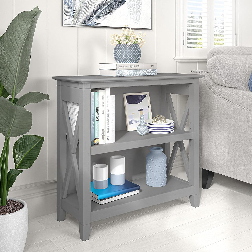 2 Shelf Bookcase in Cape Cod Gray Z681