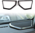 Carbon Fiber ABS A Pillar Speaker Decoration Cover Trim Stickers G6694