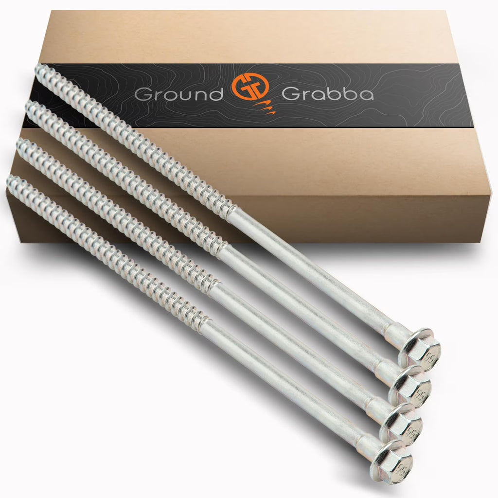 11 Inch 4 Pack Heavy Duty Screw-In Ground Anchors F463785