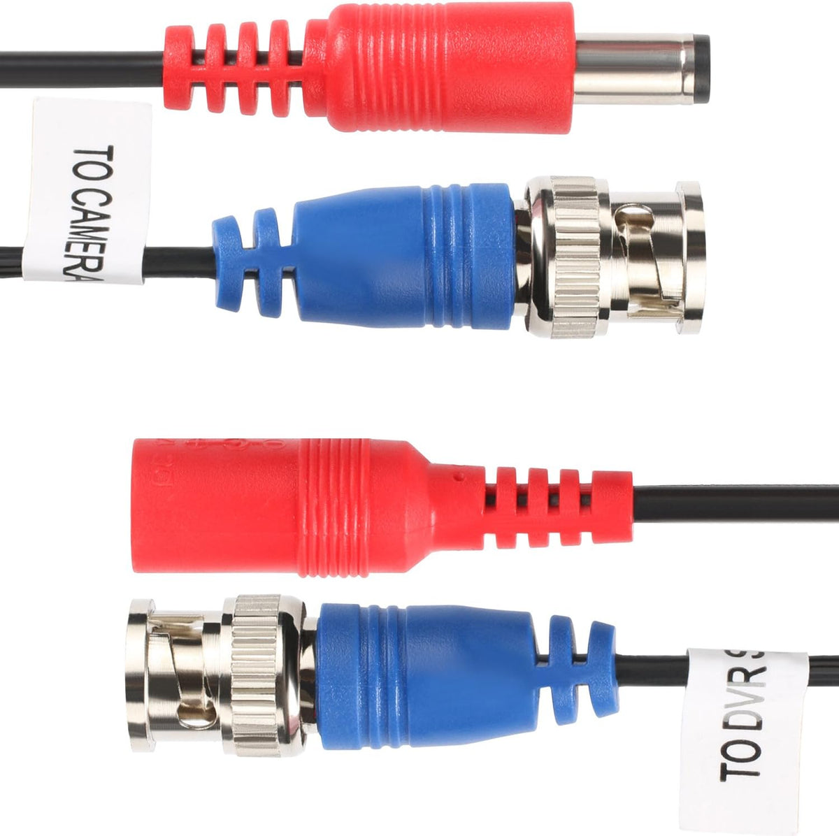 2Pack 50Feet BNC Video Power Cable for CCTV Security System with Connectors W64752