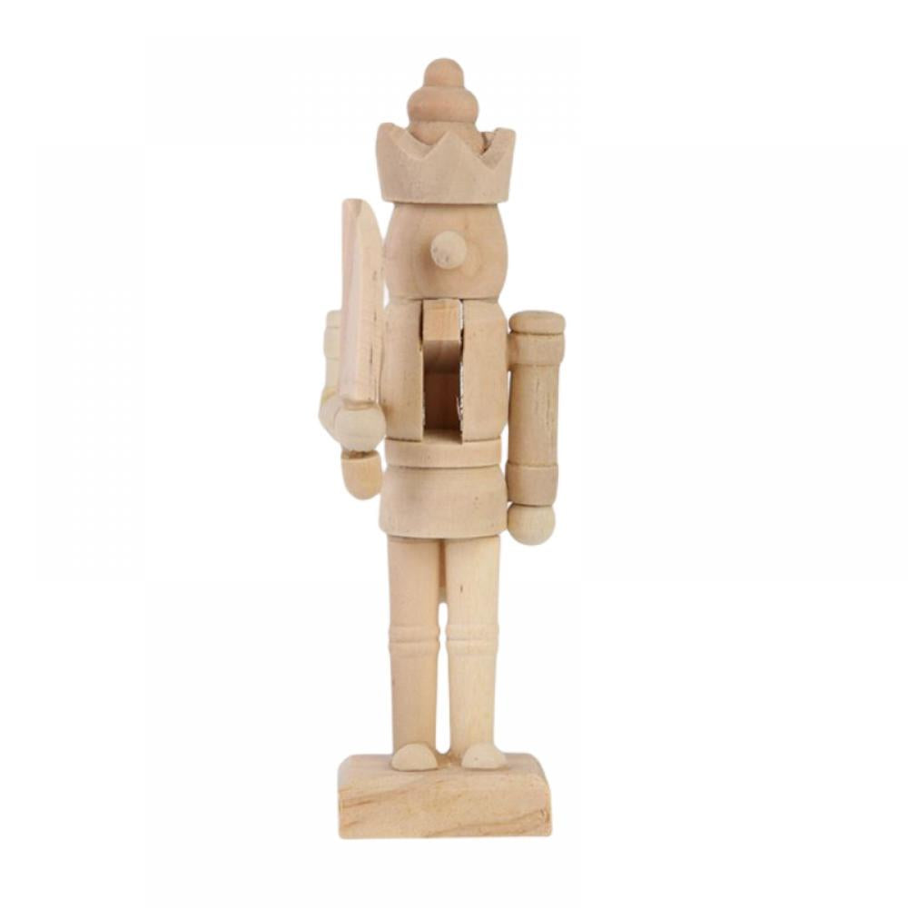 6 Set Unfinished Wooden Nutcracker Figures Q93021