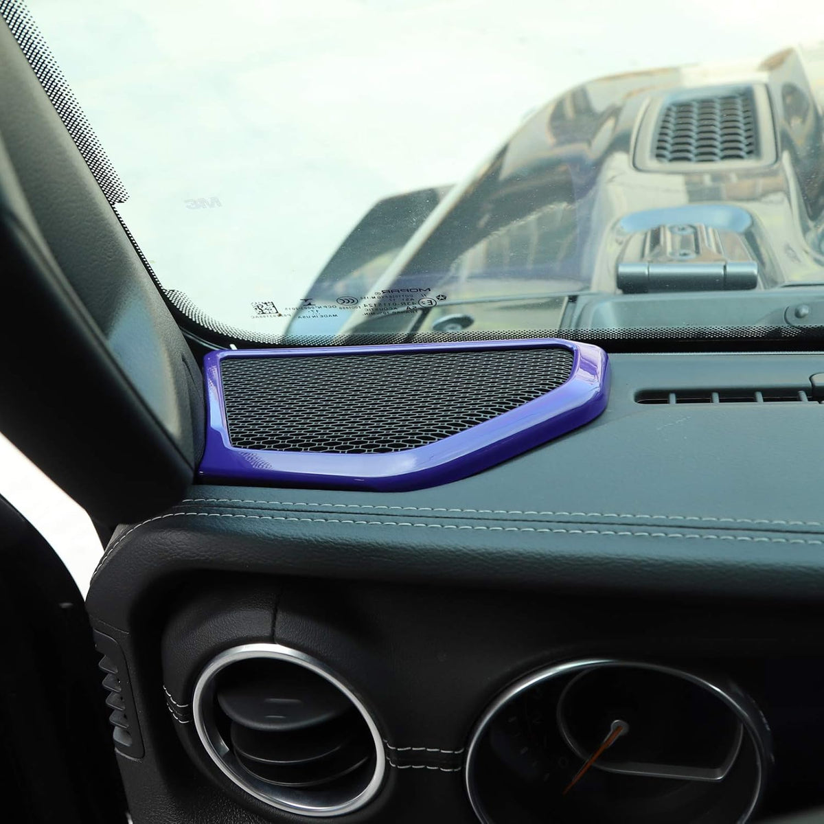 Carbon Fiber ABS A Pillar Speaker Decoration Cover Trim Stickers G6694