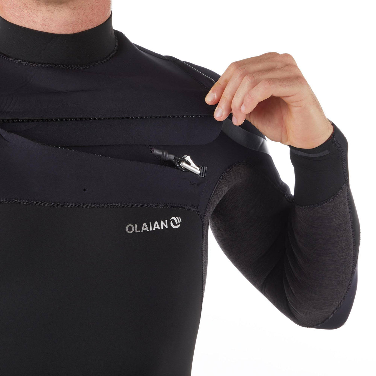 Black 4/3 mm Neoprene Surfing Wetsuit H861271