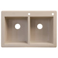 Cafe Latte Double-Basin Granite Drop-in Kitchen Sink G603849