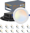 12 Pack 6 Inch 5CCT Dimmable LED Recessed Light with Integrated Junction Box, Canless Downlight L822161