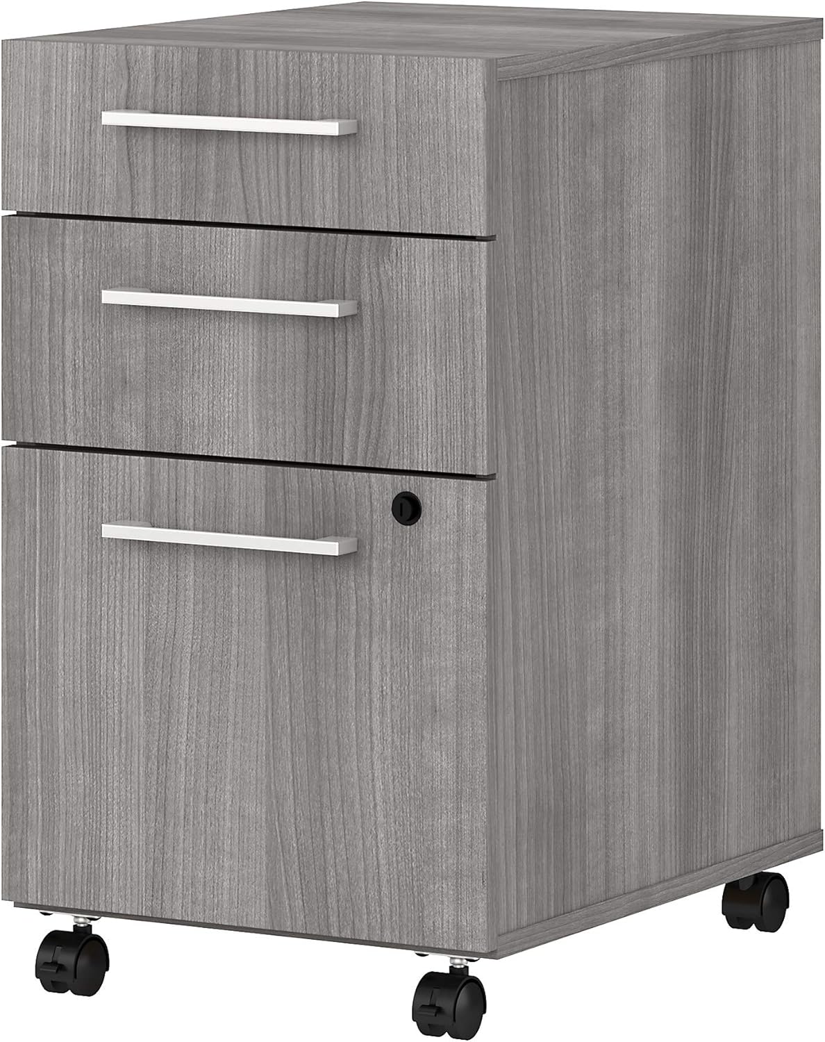 White 3 Drawer Mobile File Cabinet V3078