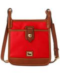 Red/Gold Nylon Crossbody Bag Z328
