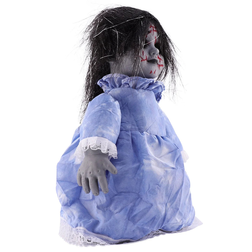 Halloween Scary Dolls, 1 PC Voice-activated Induction Glowing Walking Doll S95236