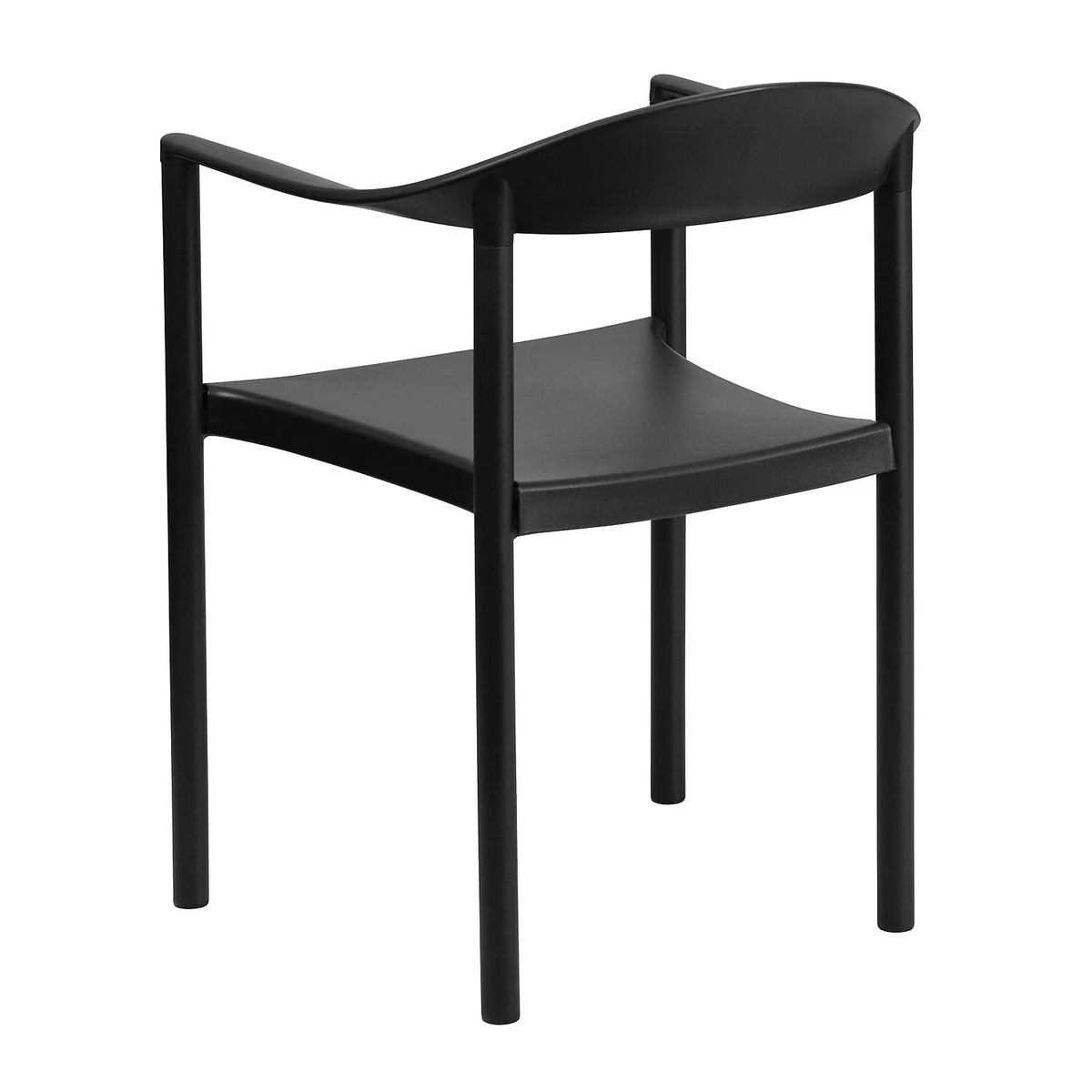 Black Plastic Cafe Stack Chair N892692