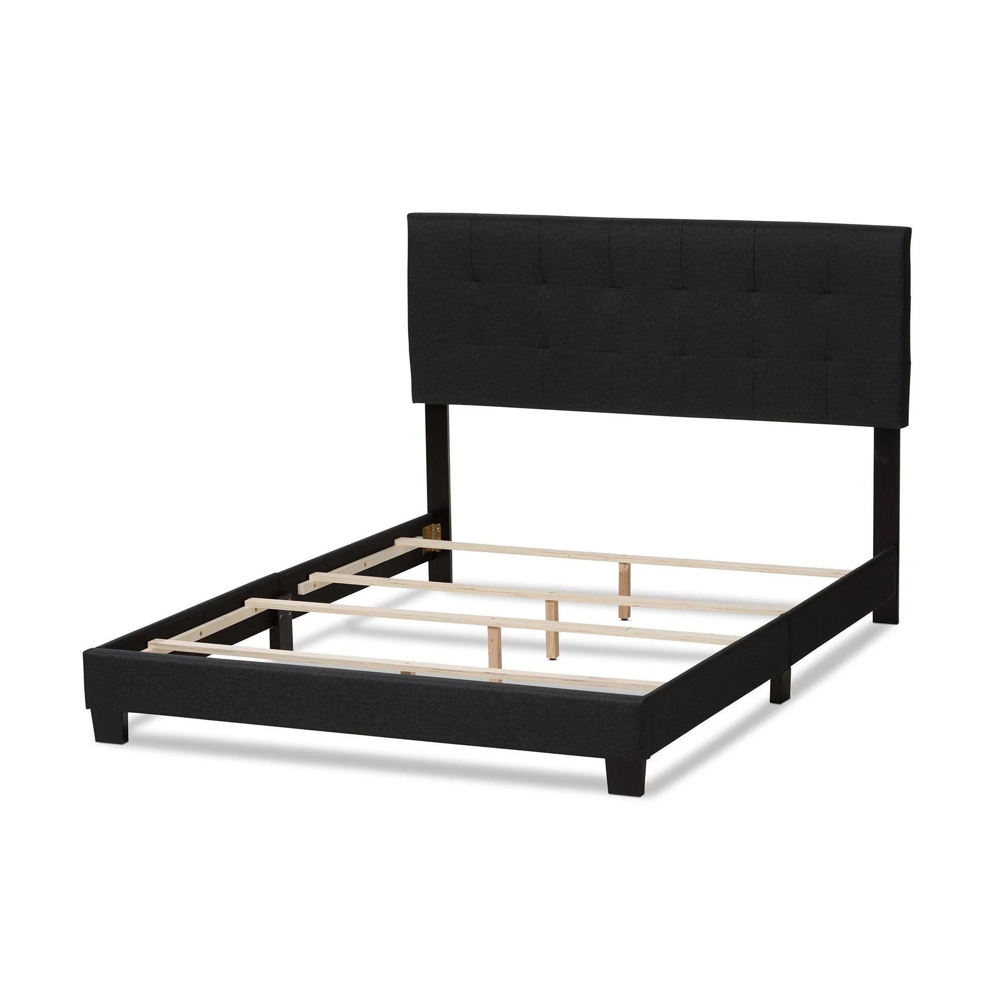 Charcoal Grey Full Low Profile Bed W98609
