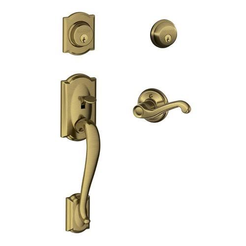 Lifetime Polished Brass Double Cylinder Handleset N400