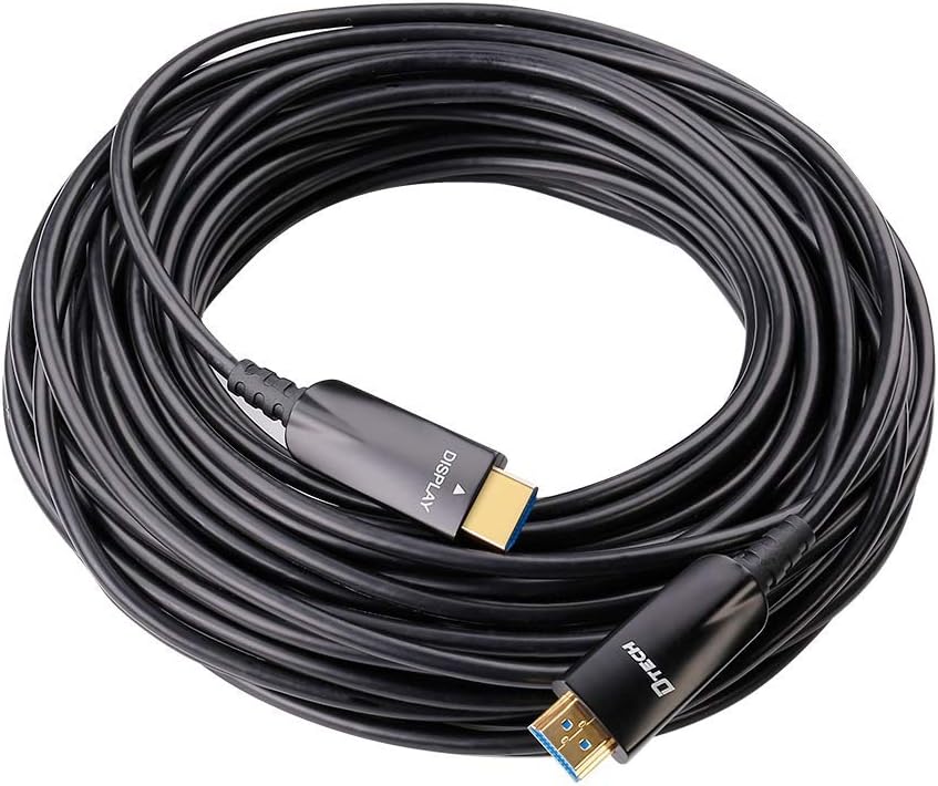 75ft Fiber Optic HDMI Cable 4K 30Hz 1080p 60Hz Black Pack of 2 A18404