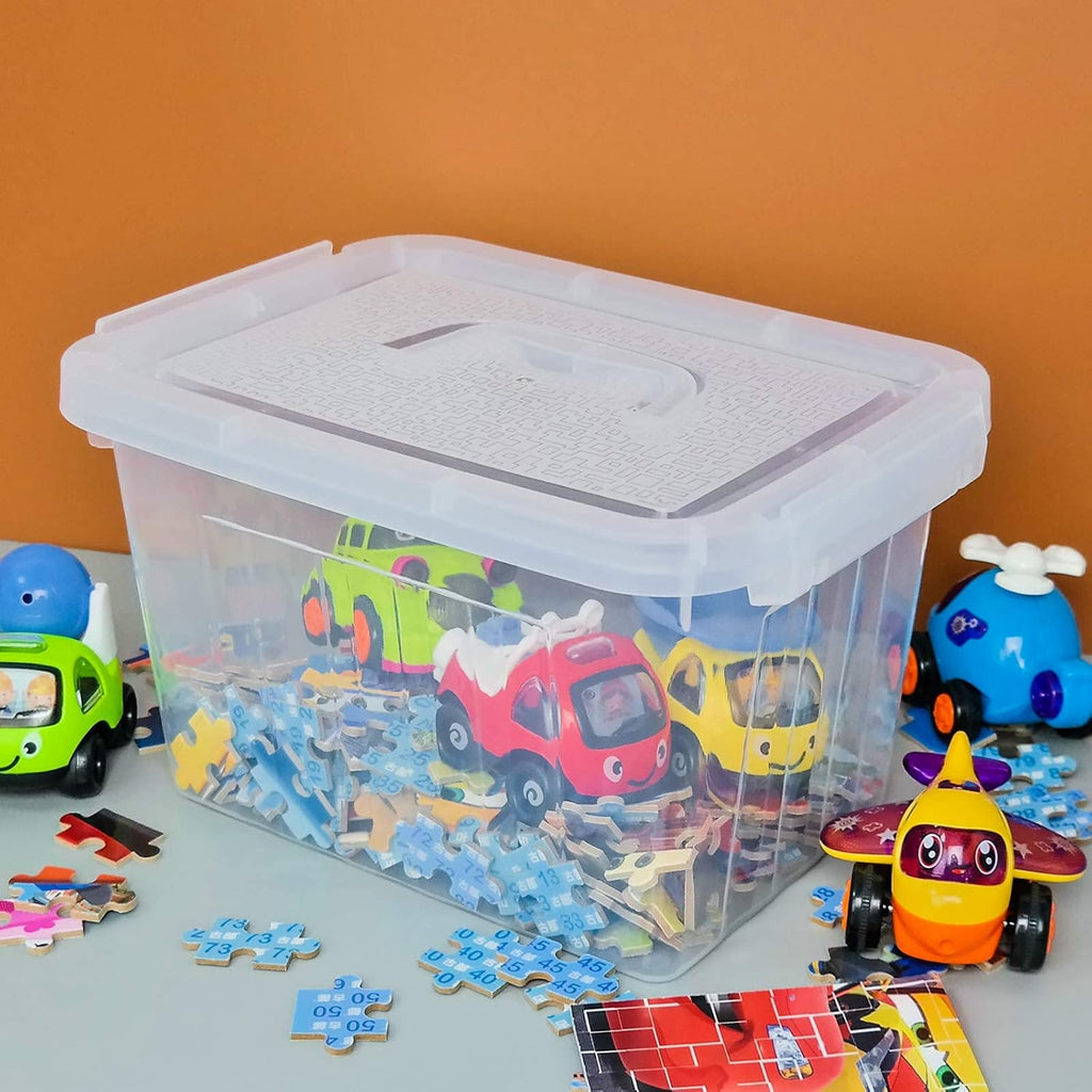 6 L Clear Plastic Storage Box with Latch, 6 Packs P9315
