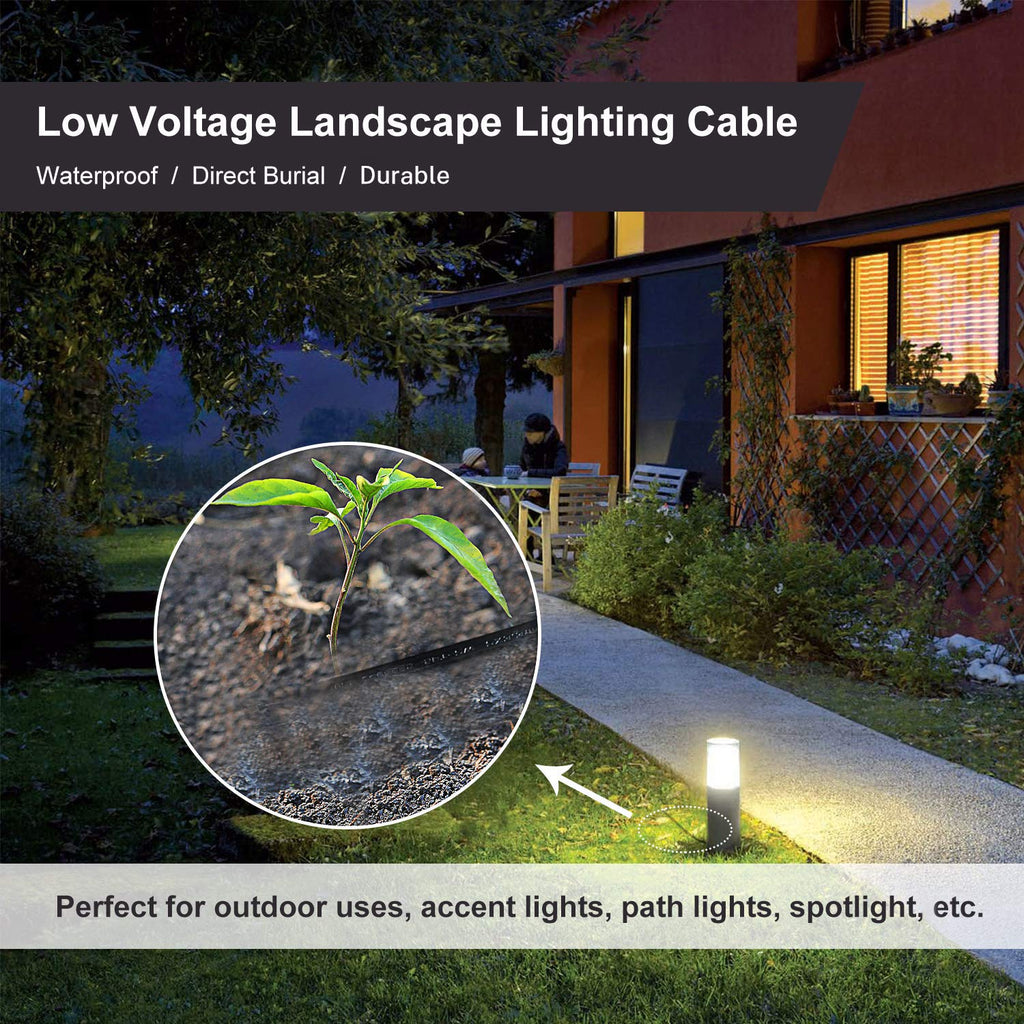 12/2 Low Voltage Landscape Lighting Cable 100 Feet Y7478