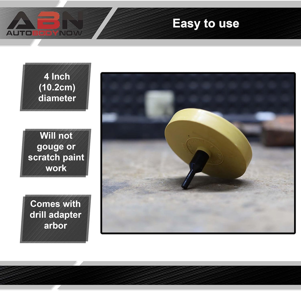 Rubber Eraser Wheel 4in Pad & Adapter 6-Pack, Pack of 2 K295559
