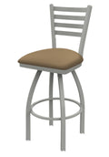 25-inch Swivel Counter Stool with Anodized Nickel Finish and Canter Sand Seat U578492