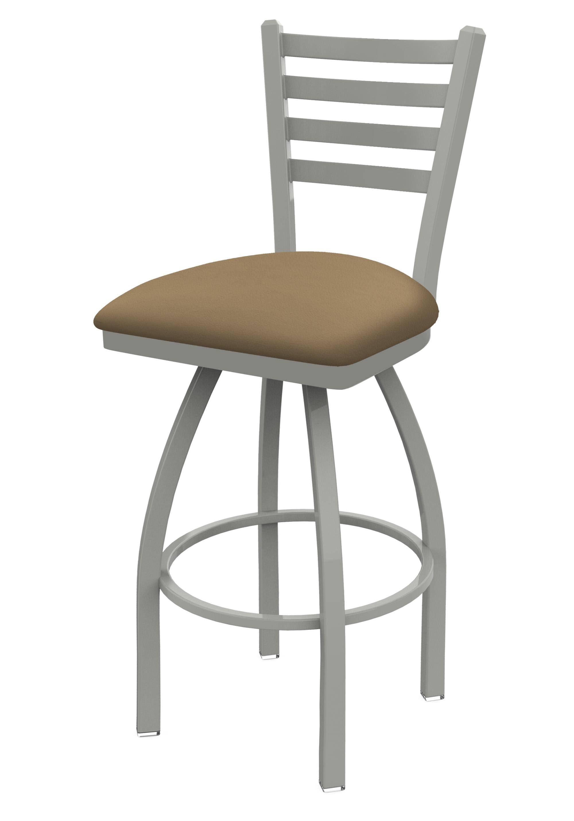 25-inch Swivel Counter Stool with Anodized Nickel Finish and Canter Sand Seat U578492