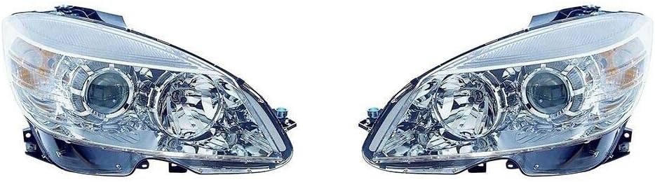 Chrome Headlight Pair for Mercedes-Benz C250 2010 2011 I65503