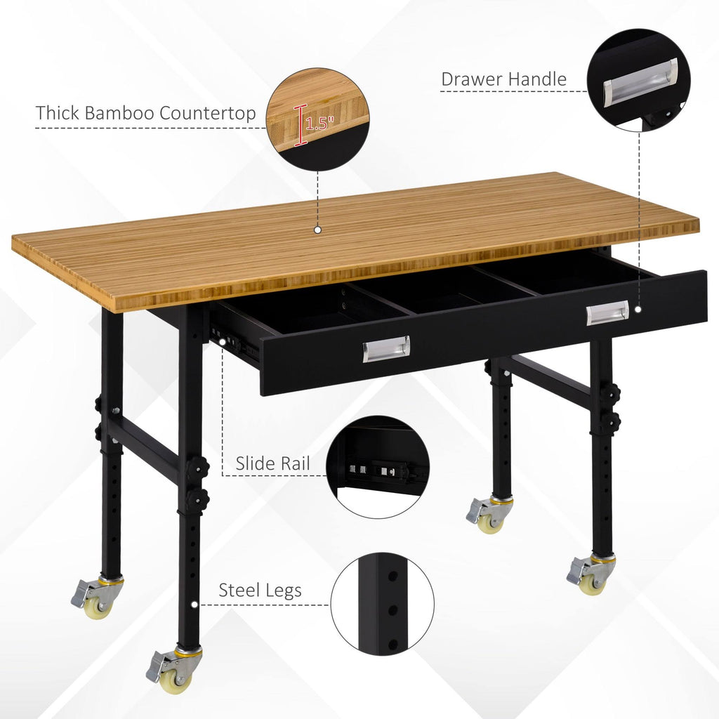Mobile Workbench with Four Lockable Casters I999