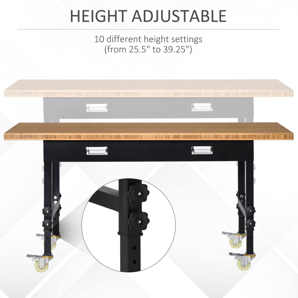 Mobile Workbench with Four Lockable Casters I999