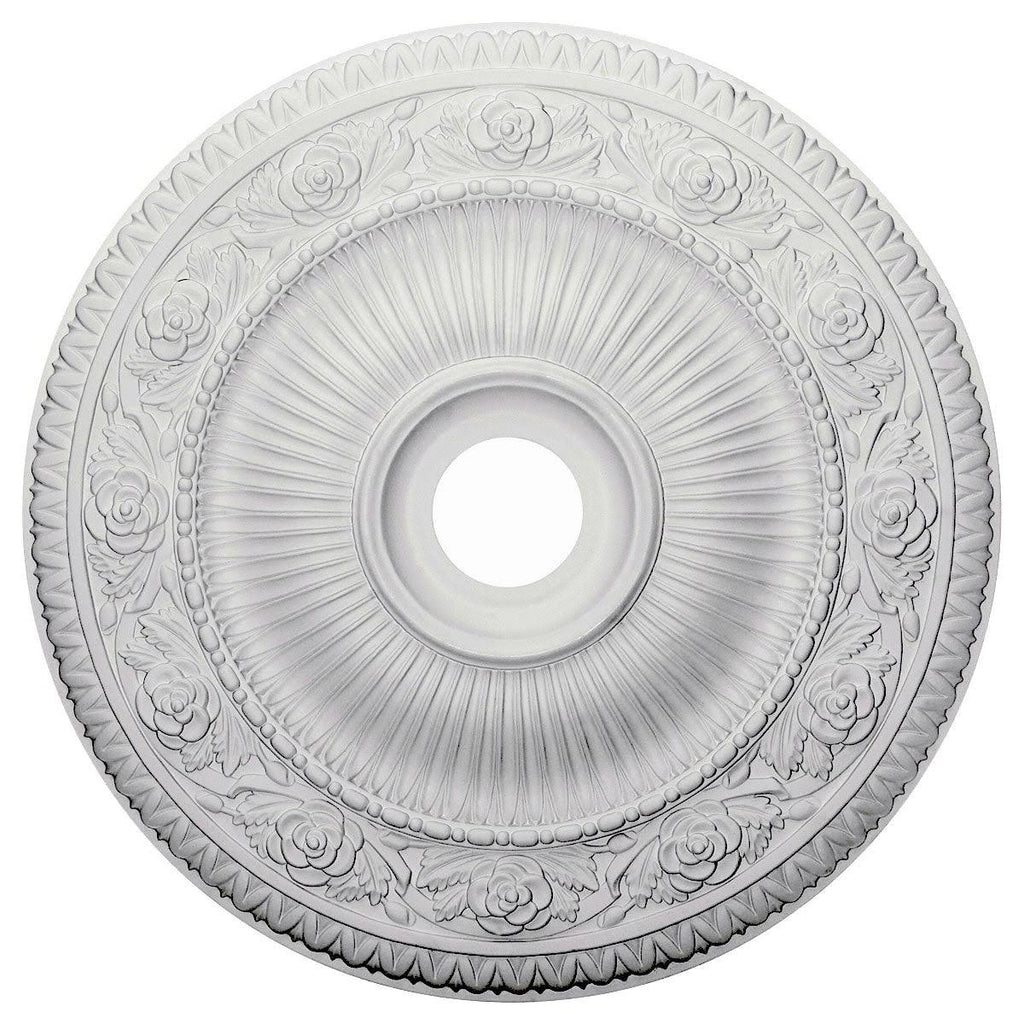 24 1/4 inchod x 3 7/8 inchid x 2 inchp Hand-Painted Rich Gold Ceiling Medallion W386