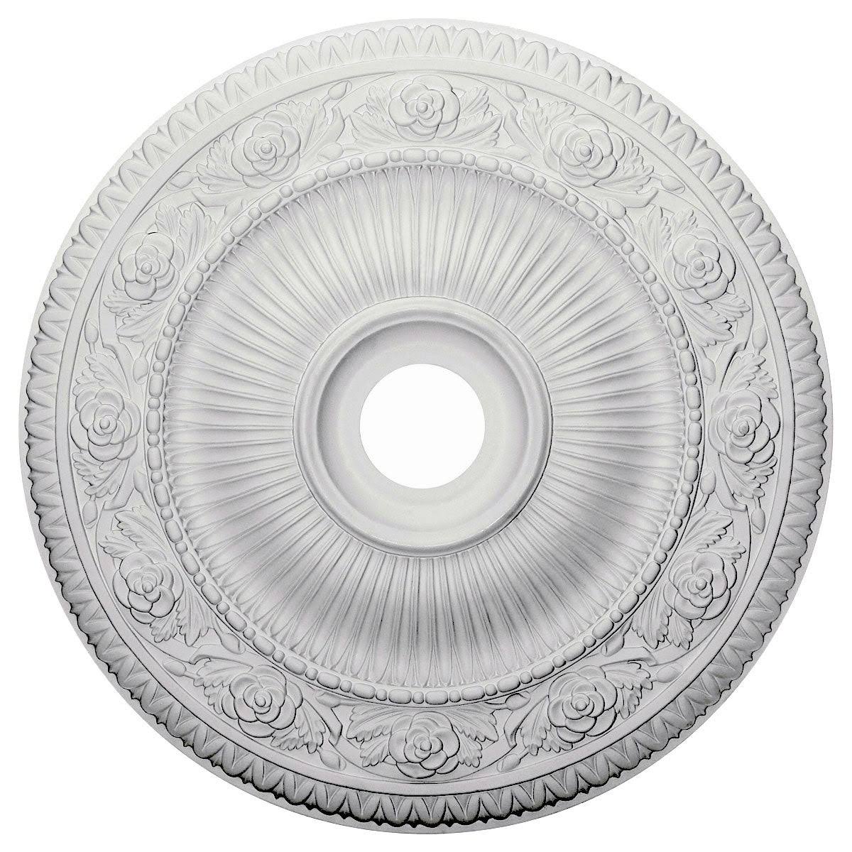 24 1/4 inchod x 3 7/8 inchid x 2 inchp Hand-Painted Rich Gold Ceiling Medallion W386