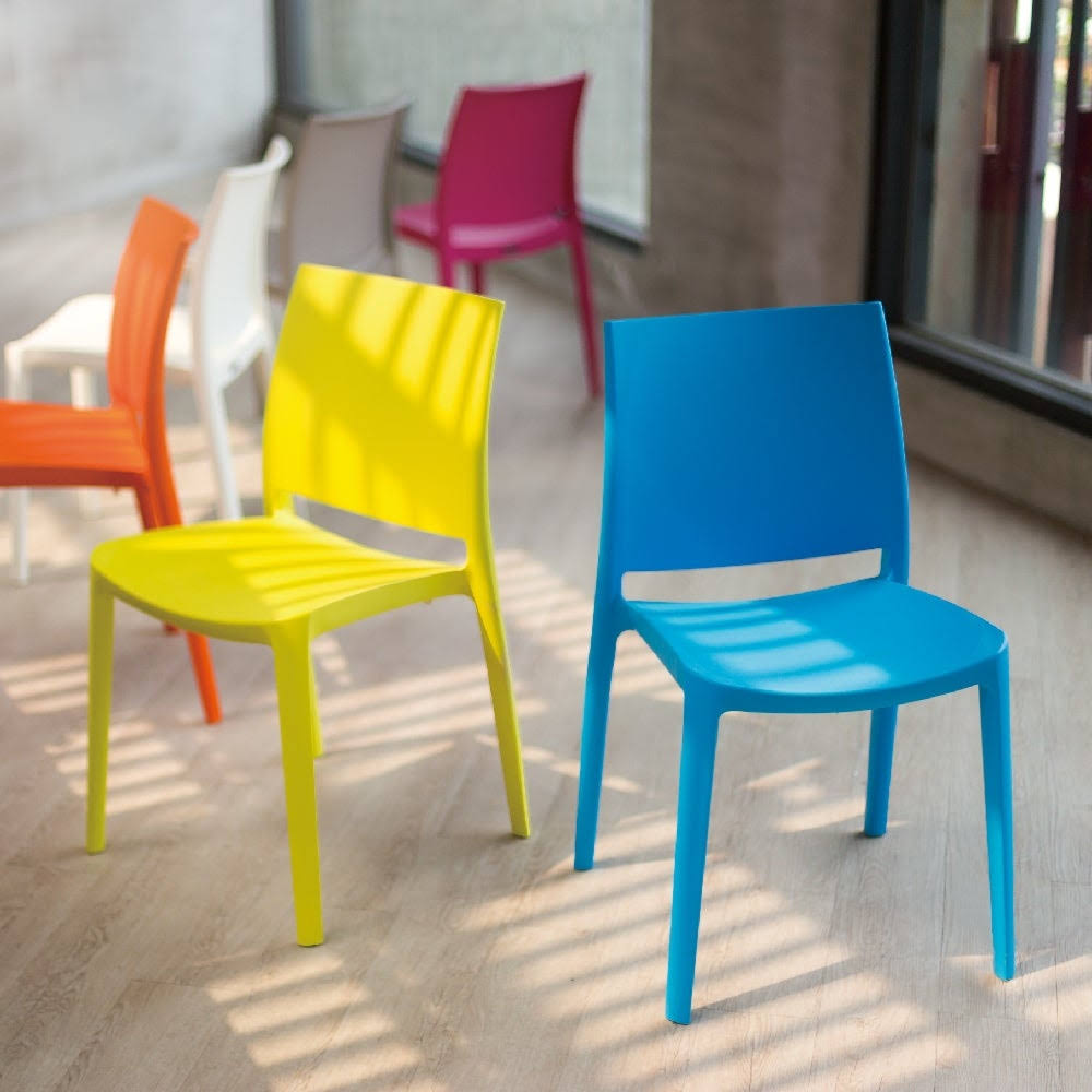 Dark Gray Stackable Patio Dining Chair, Set of 4 B4232