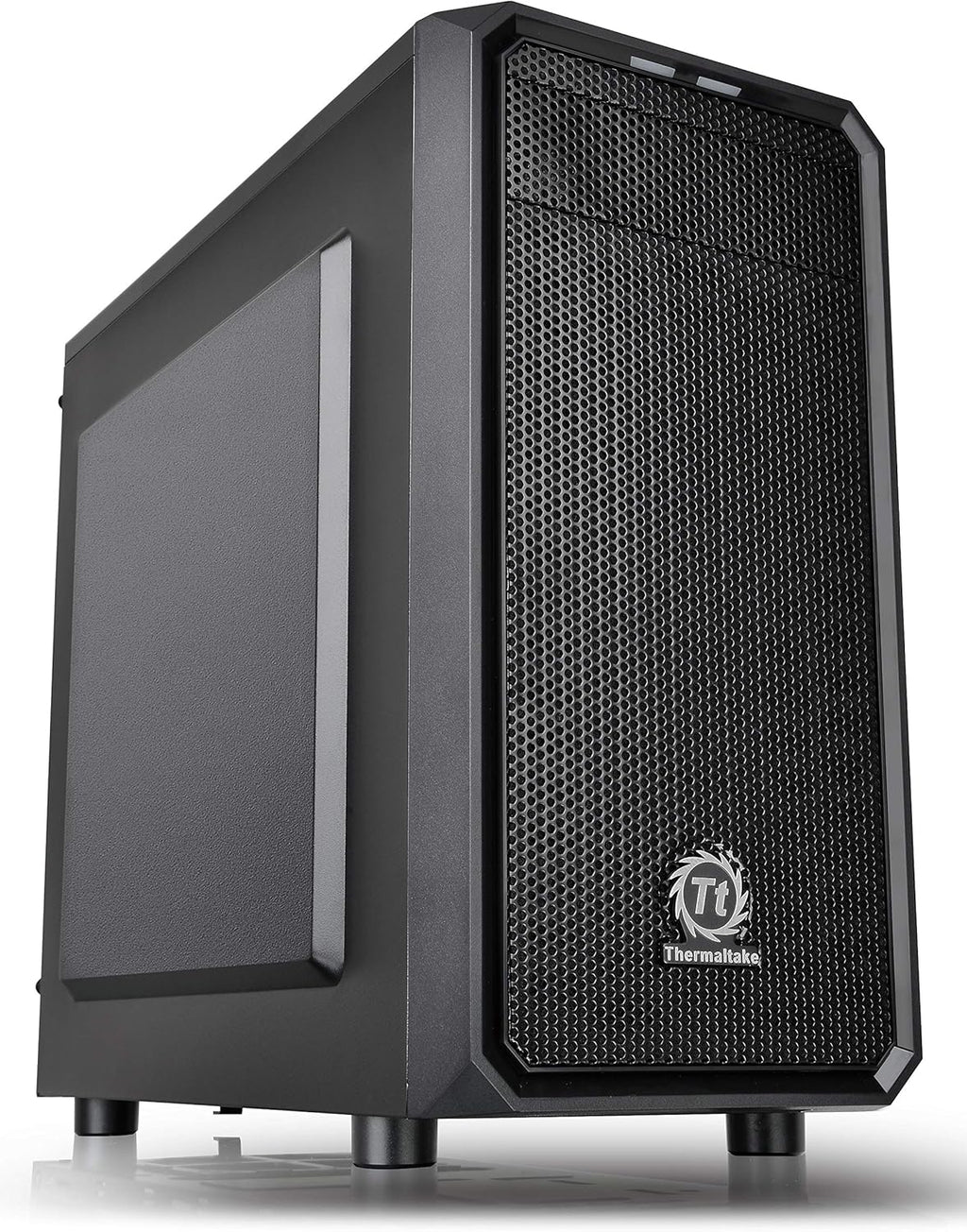 White Tempered Glass Micro-ATX Computer Case with 120mm Rear Fan G383834
