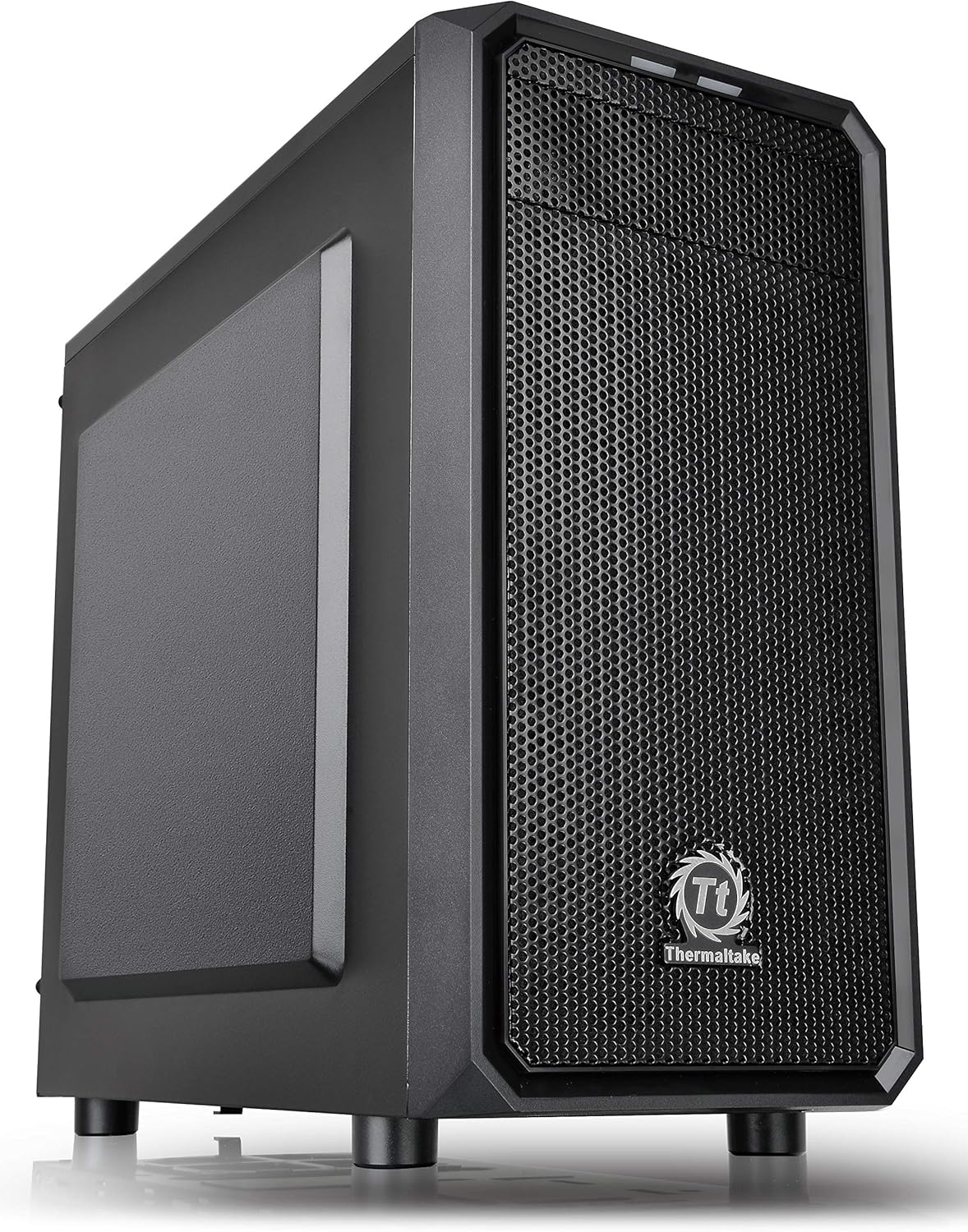 White Tempered Glass Micro-ATX Computer Case with 120mm Rear Fan G383834