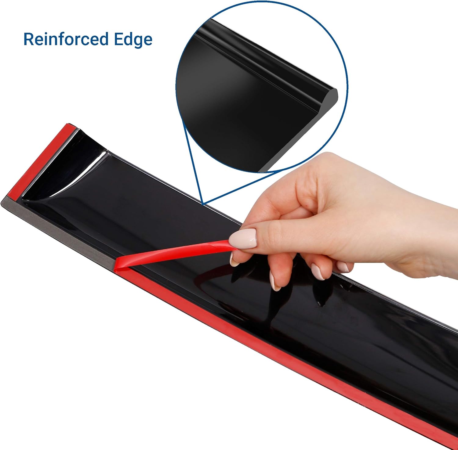4 pcs Dark Smoke Tape-on Window Deflectors K410