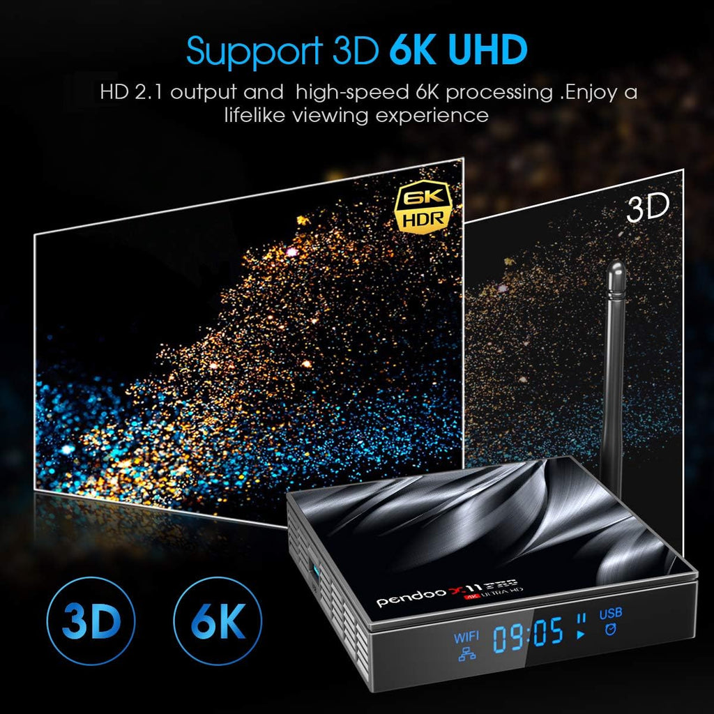 Android TV Box 4GB 64GB Quad-Core Dual WiFi with Mini Wireless Keyboard Pack of 2 U818
