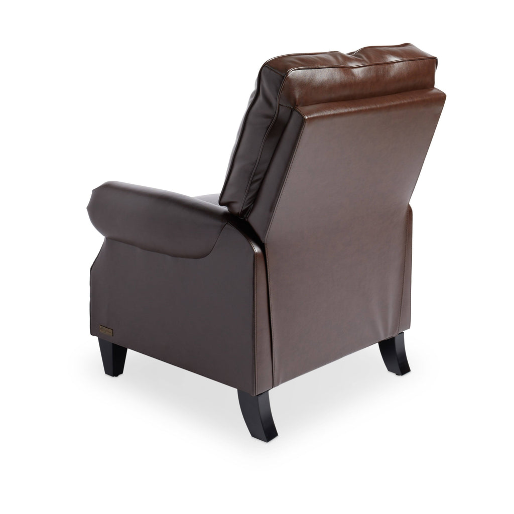 Brown Leather Pushback Recliner B4096