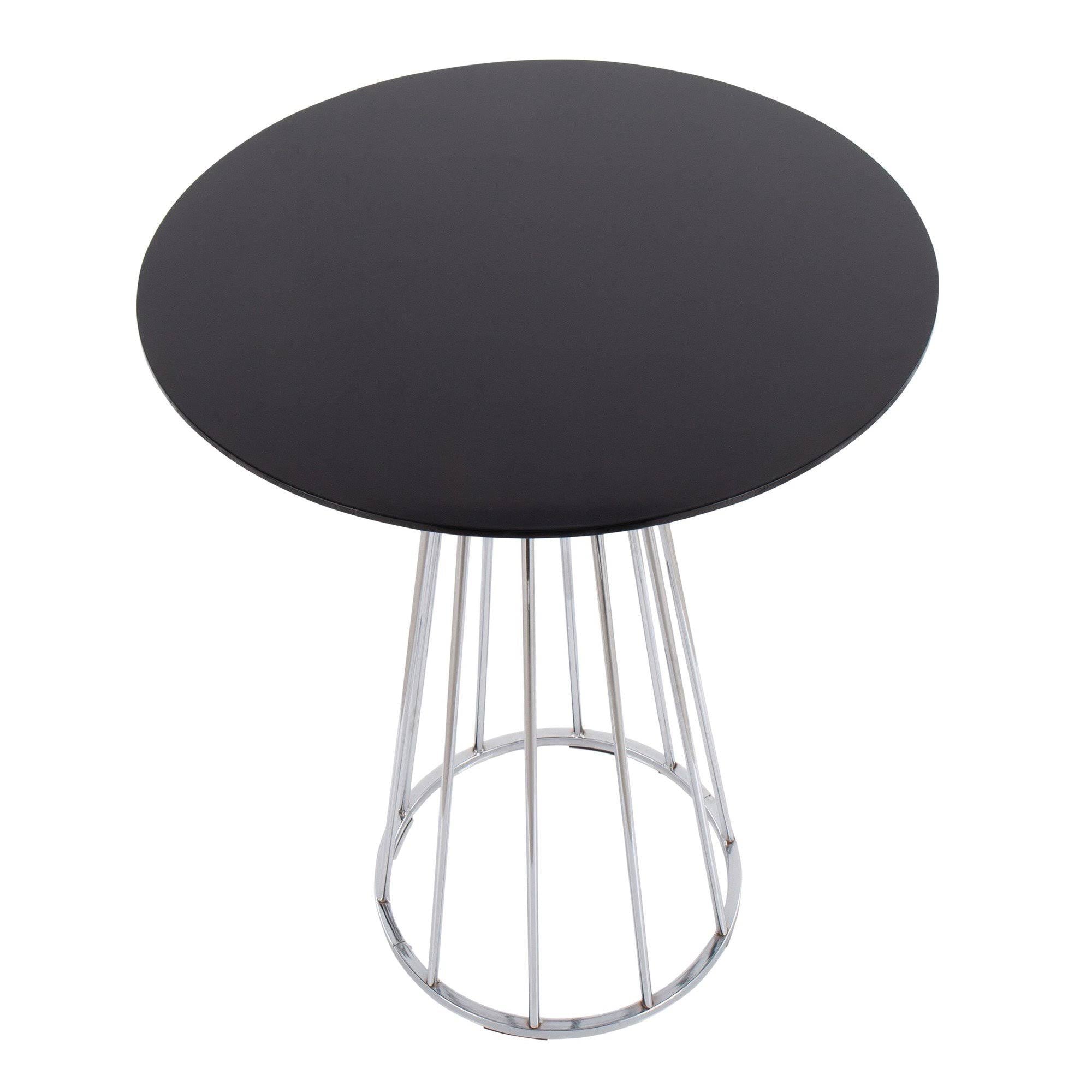 Black Wood Chrome Counter Height Table A431