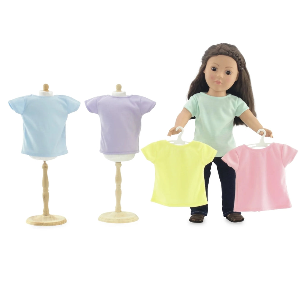 18 inch Doll 5 Pack Pastel T-Shirts K51980